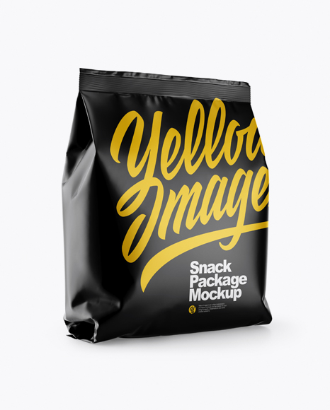Matte Snack Package Mockup - Half Side View