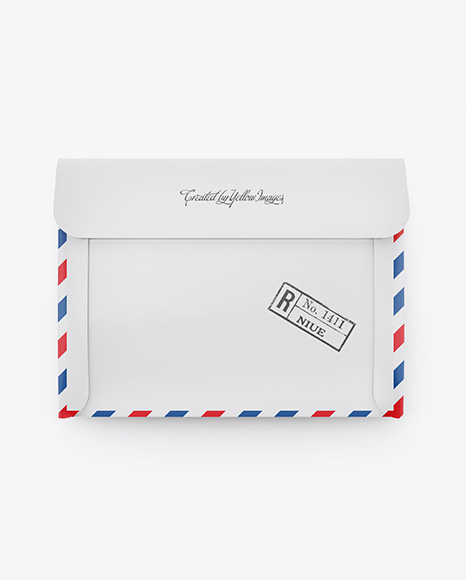 Paper Envelope Mockup - Back View