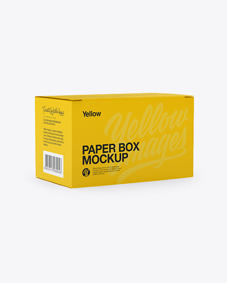 Paper Box Mockup - Half Side View