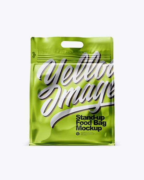 Metallic Stand-up Food Bag Mockup