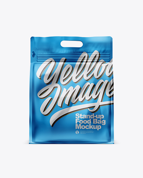 Matte Metallic Stand-up Food Bag Mockup | PSD Templates