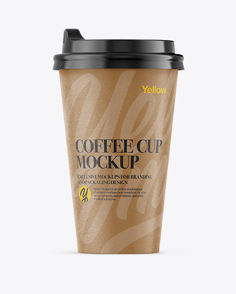 Paper Coffee Cup Mockup - Front View