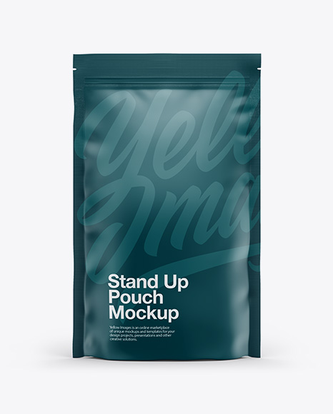 Matte Stand-Up Pouch Mockup - Front View