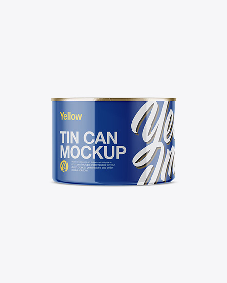 Glossy Tin Can Mockup