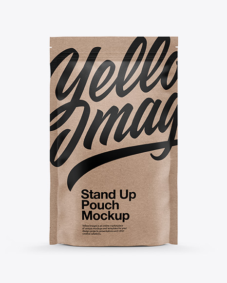Kraft Stand-Up Pouch Mockup - Front View