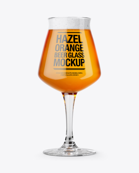 Teku Glass With Hazel Orange Beer Mockup