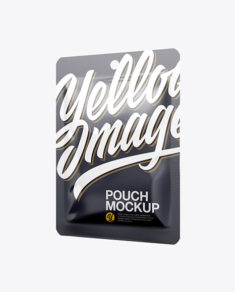 Glossy Pouch Mockup - Half Side VIew