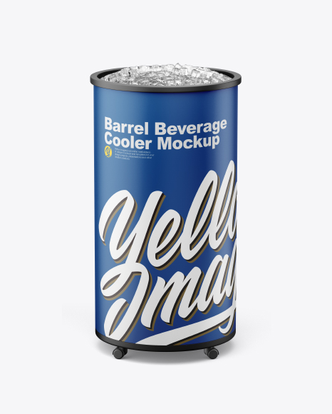Barrel Beverage Cooler Mockup