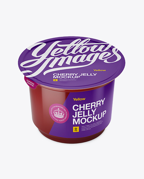 Cherry Jelly Cup Mockup - High-Angle Shot
