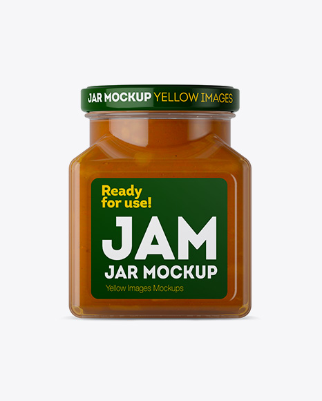Glass Apple Jam Jar Mockup
