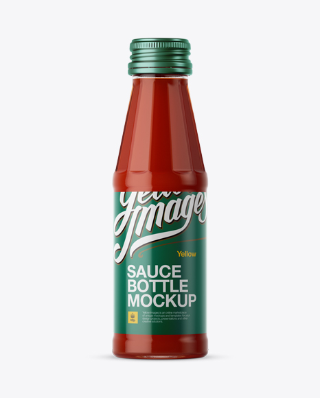 100ml Tomato Sauce Bottle Mockup