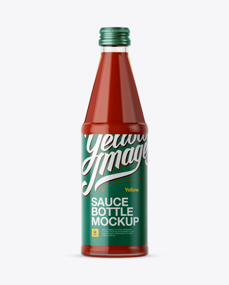 330ml Tomato Sauce Bottle Mockup
