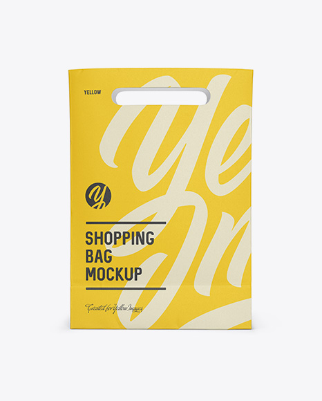 Paper Shopping Bag Mockup - Front View