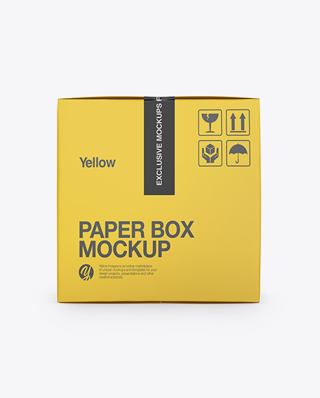 Paper Box Mockup - Front View