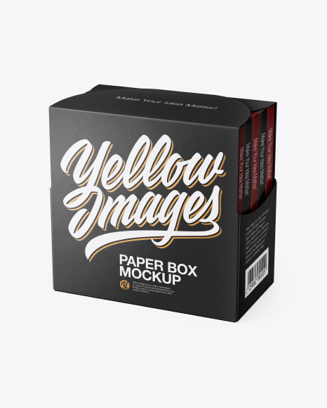 Package with Boxes Mockup - Half Side View (High-Angle Shot)