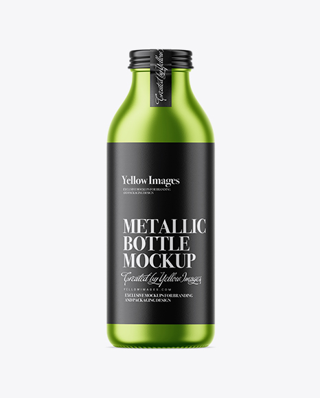Matte Metallic Bottle Mockup