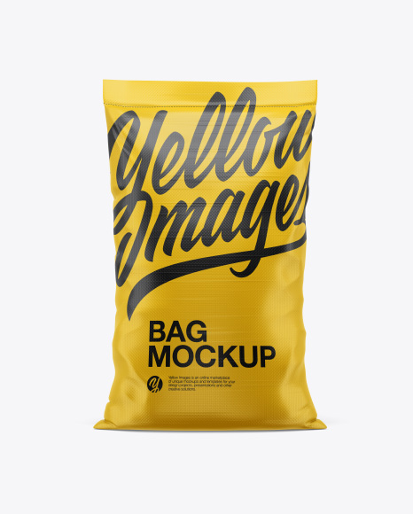 Polypropylene Bag Mockup - Front View