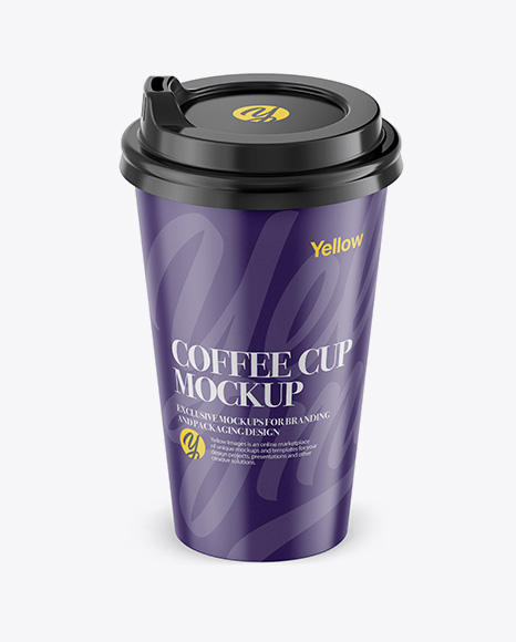 Coffee Cup Mockup - Front View (High-Angle Shot)