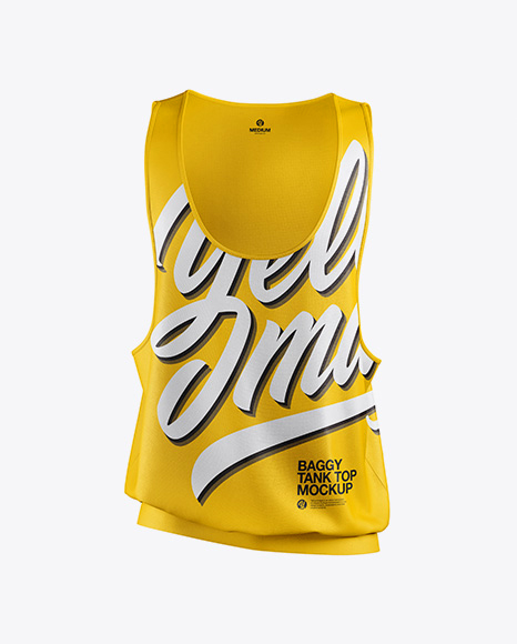Baggy Tank Top Mockup - Front View