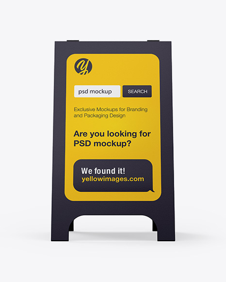 Pavement Sign Outdoor Advertising - Front View