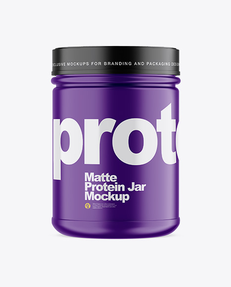 Matte Protein Jar Mockup