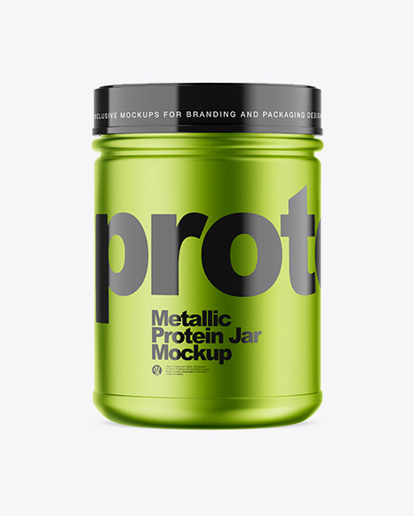 Metallic Protein Jar Mockup