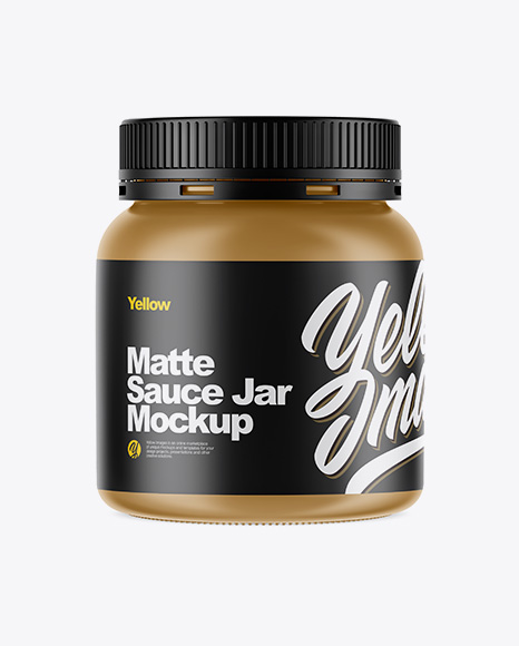Matte Sauce Jar Mockup