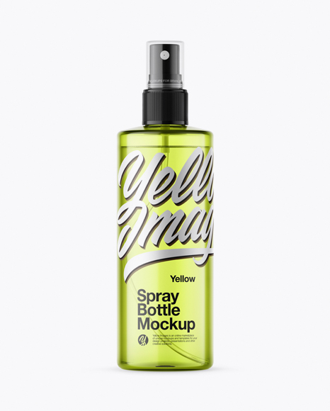 Olive Spray Bottle with Transparent Сap Mockup