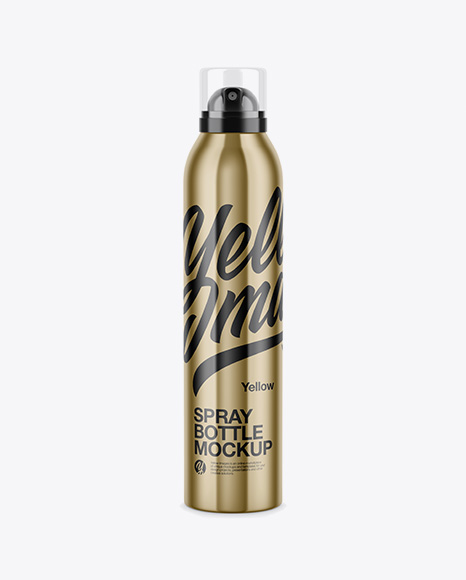 Metallic Spray Bottle Mockup