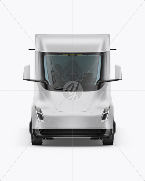 Electric Semi-Trailer Mockup - Front View
