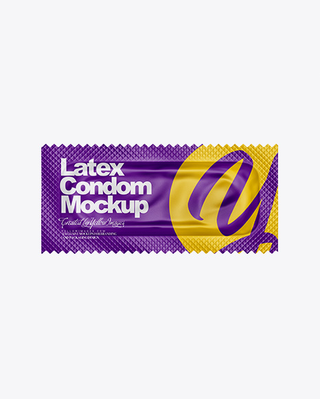 Matte Condom Packaging Mockup