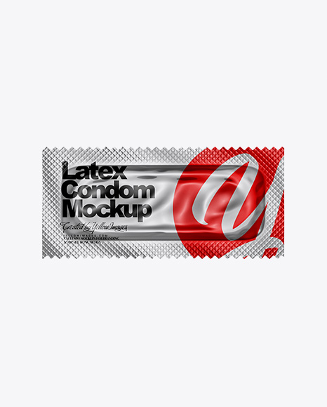 Metallic Condom Packaging Mockup