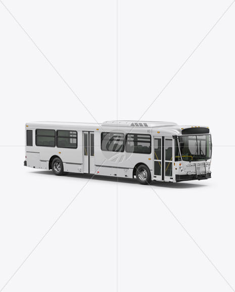 Bus Mockup - Right Half Side View