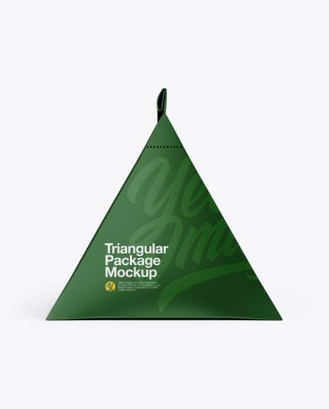 Triangular Package Mockup - Front View