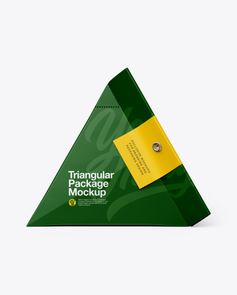 Triangular Package Mockup - Side View