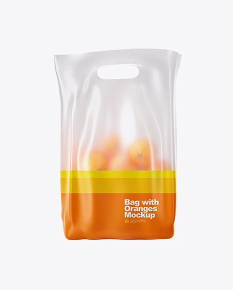 Matte Bag with Oranges Mockup