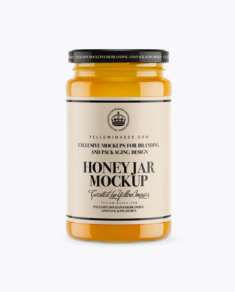 Honey Jar Mockup - Front View