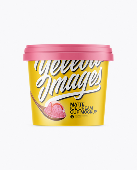 Matte Ice Cream Cup Mockup