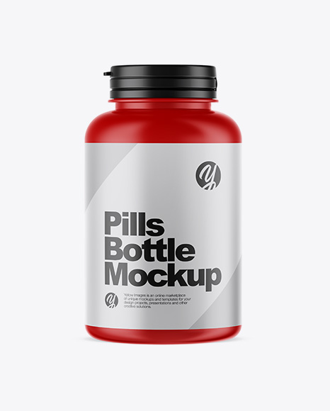 Matte Pills Bottle Mockup