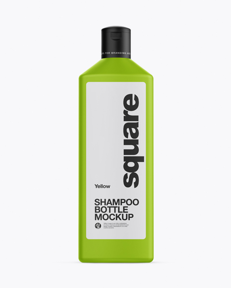 Matte Square Shampoo Bottle Mockup
