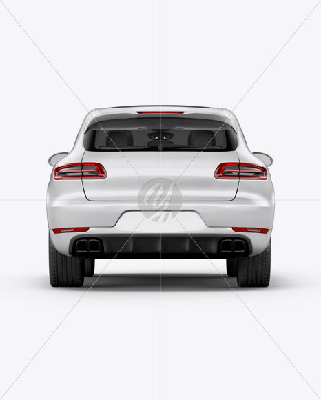 Luxury SUV Crossover Mockup - Back View