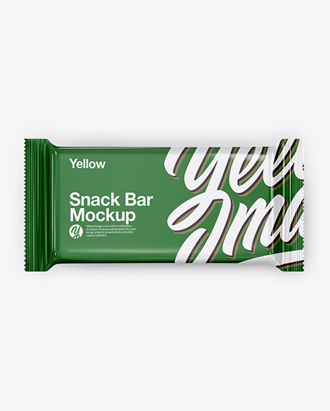 Glossy Snack Bar Mockup - Top View