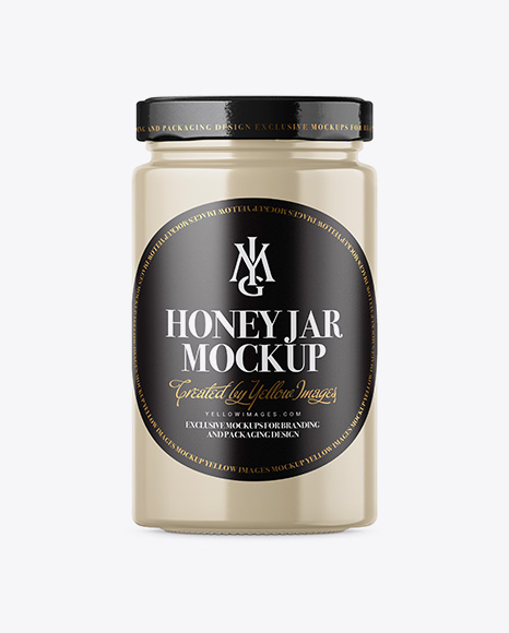 Ceramic Honey Jar Mockup
