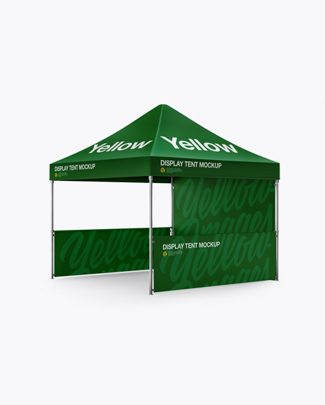 Display Tent Mockup - Half Side View