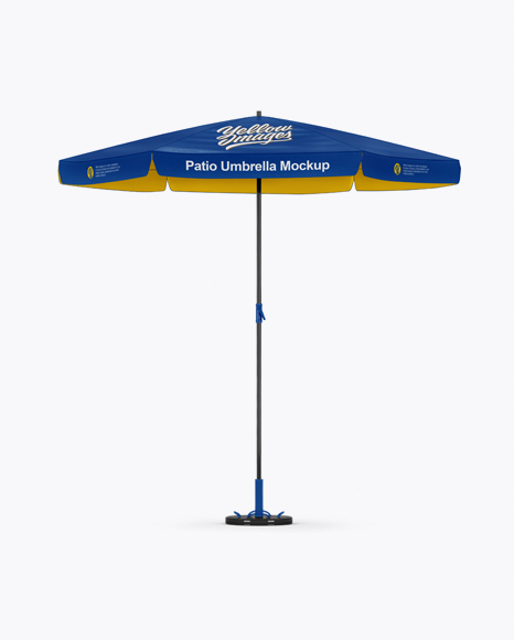 Glossy Patio Umbrella Mockup - Front View