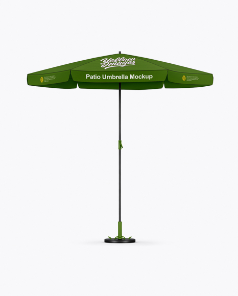 Matte  Patio Umbrella Mockup - Front View