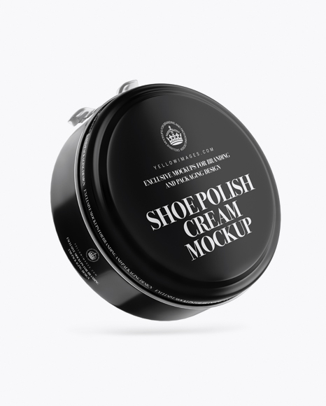 Glossy Shoe Polish Cream Jar Mockup