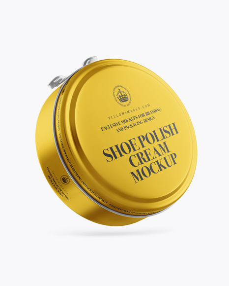 Metallic Shoe Polish Cream Jar Mockup