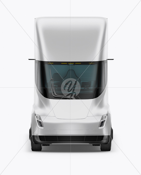 Electric Semi-Trailer Mockup - Front View