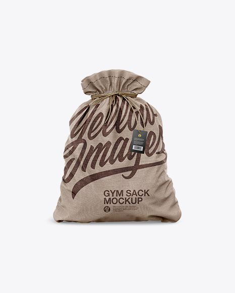 Textured Gym Sack w/ Label Mockup - Front View